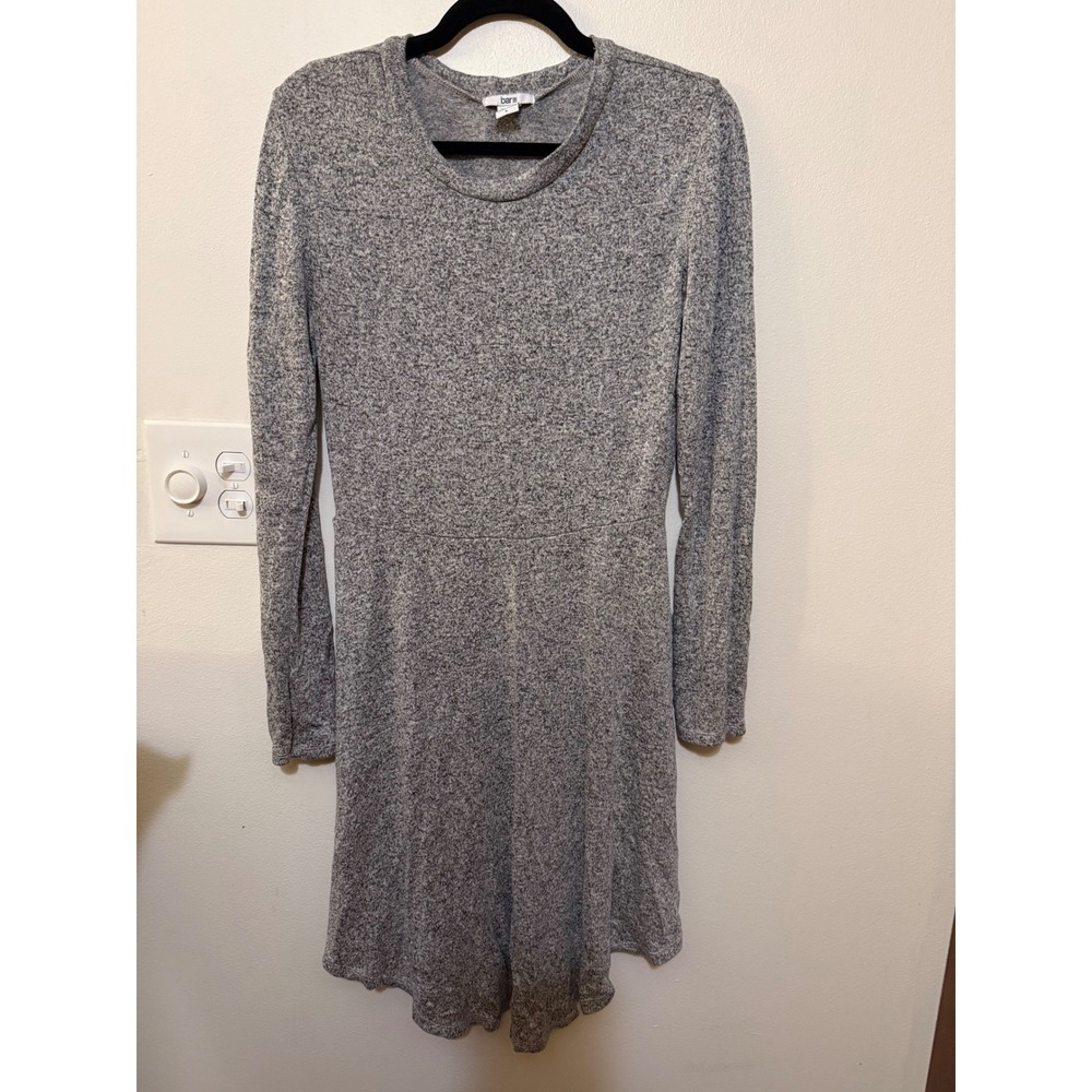 Bar III Sweat Knit Dress Heathered Gray Size L